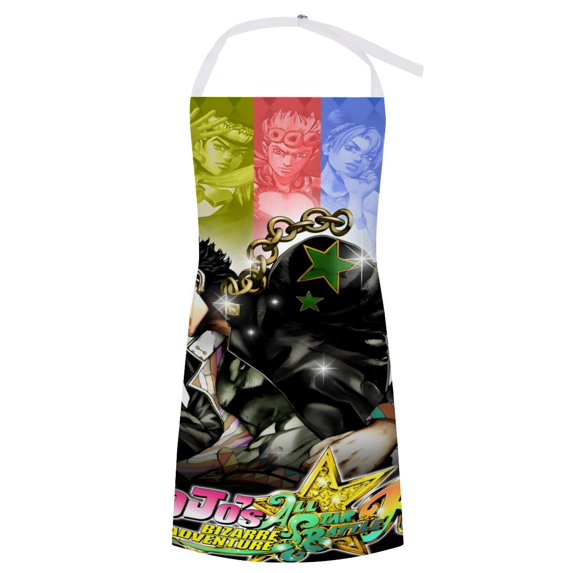 JoJo's Bizarre Adventure-theme Cooking Aprons Home Essentials Grilling Kitchen Aprons With Pockets For Men Women House Gifts