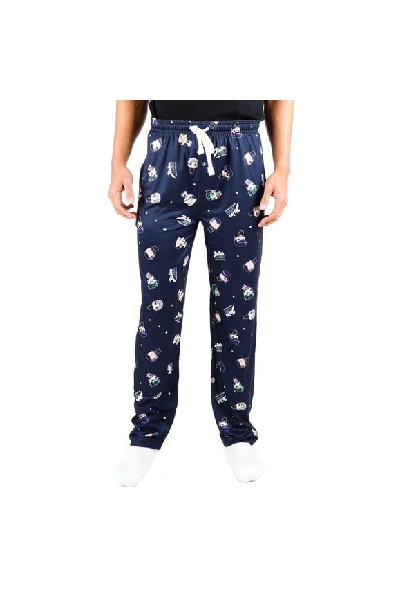 JoJo's Bizarre Adventures Anime All Over Print Men's Black Sleep Pajama Pants-L