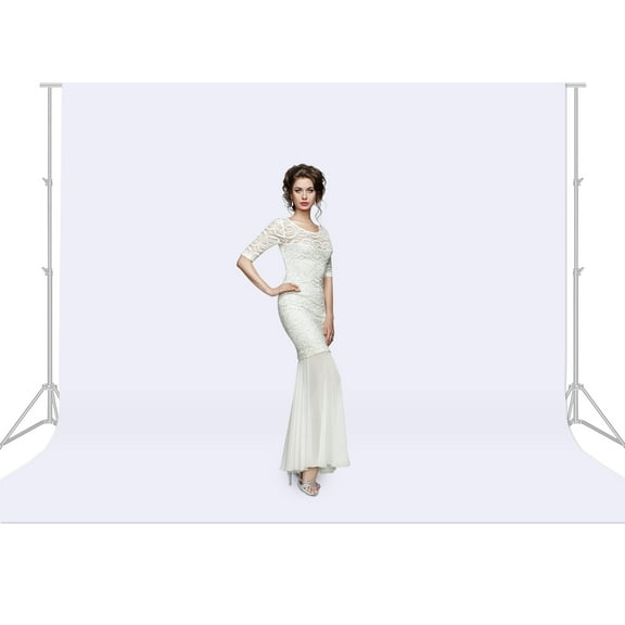 JoJocom 10x10 FT Large White Backdrop Background for Photography, Pure White Photo Backdrop Curtain Drapes, High Density Polyester Fiber Screen Backdrops for Party Portrait Video Studio