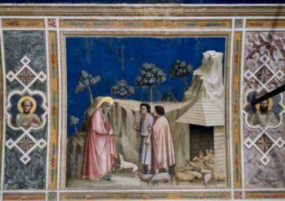 Joachim Among the Shepherds C1305-13 Giotto (ca1266-1337 Italian) Fresco Capella Scrovegni Padua Italy Canvas Art - Giotto (18 x 24)