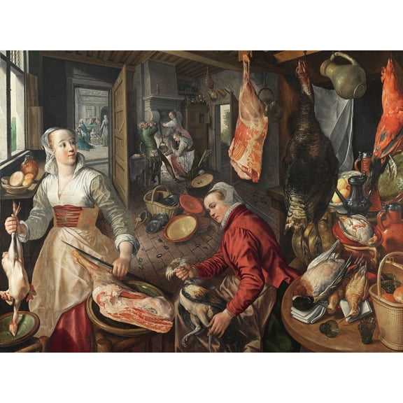 Joachim Beuckelaer The Four Elements Fire Extra Large Art Print Wall Mural Poster Premium XL