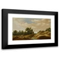 thumbnail image 1 of Joachim Govertsz Camphuysen 14x10 Black Modern Framed Museum Art Print Titled - A Dune Landscape with a Peasant Woman and Child on a Path, Farm Houses Beyond, 1 of 5