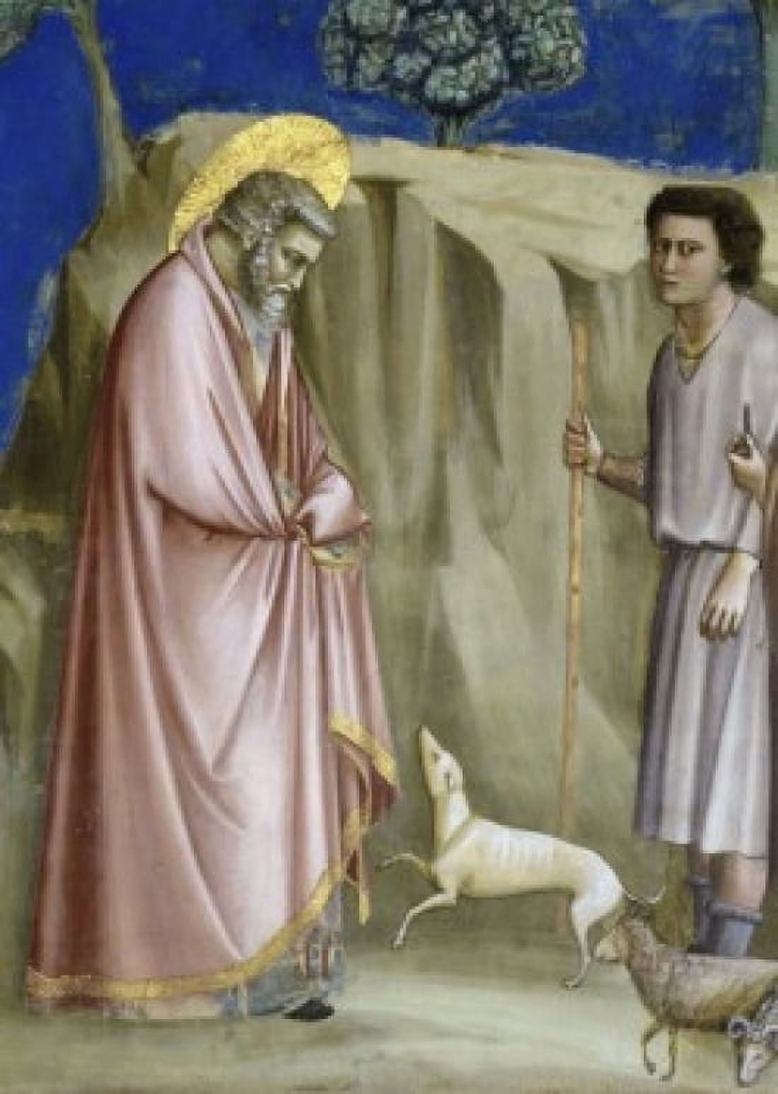 Joachim among the Shepherds (Detail) Giotto di Bondone (c 1266-1337 Florentine) Fresco Arena Chapel Cappella degli Scrovegni Padua Canvas Art - Giotto di Bondone (24 x 36)