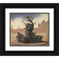 thumbnail image 1 of Joakim Skovgaard 17x15 Black Ornate Wood Framed Double Matted Museum Art Print Titled - Sketch for the Dragon Spring Water (The Dragon Fountain) (1870 - 1909), 1 of 5