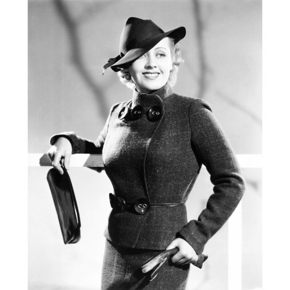 Joan Blondell In Tweed Suit Canvas Art -  (16 x 20)