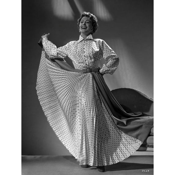 Joan Crawford wearing a Polka Dot Wrap Dress in a Classic Portrait Photo Print (8 x 10)