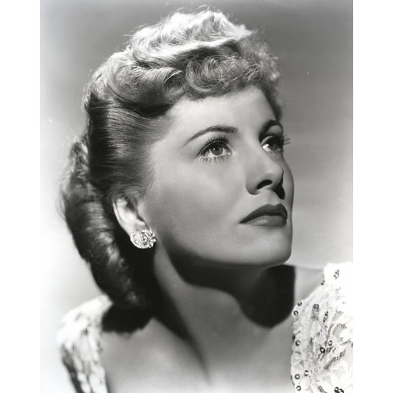 Joan Fontaine Looking Up and wearing an Earrings in a Portrait Photo Print (8 x 10)