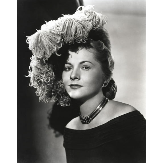 Joan Fontaine wearing a Detailed Hat in Portrait Photo Print (24 x 30)