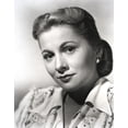thumbnail image 1 of Joan Fontaine wearing a White Shirtdress with Matching Earrings in a Close Up Portrait Photo Print (8 x 10), 1 of 1