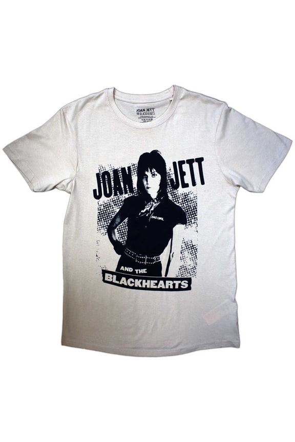Joan Jett & The Blackhearts Unisex T-Shirt Crosshatch (Sand)