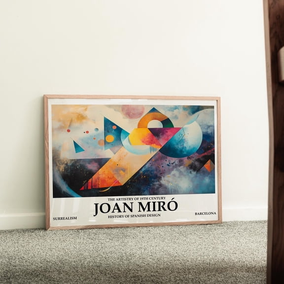 Joan Miro Abstract Surrealist Geometric Shapes Modern Art, Unframed Paper Poster 8x10in