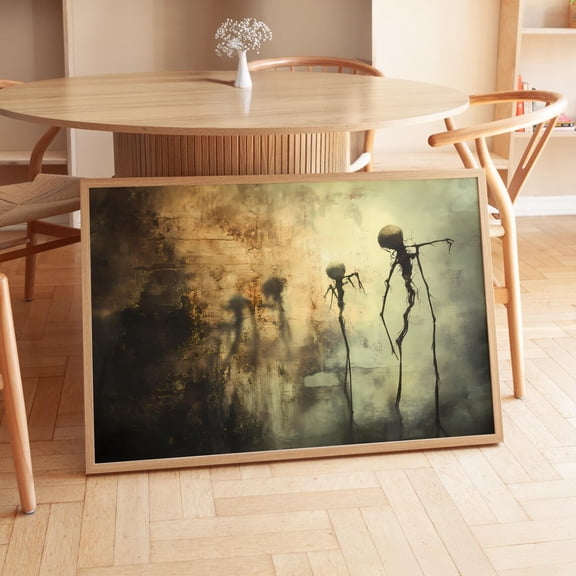 Joan Miro Inspired Catalan Art Abstract Surrealism Wall Decor, Unframed Paper Poster 8x10in