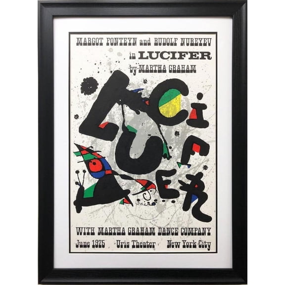 Joan Miro "Lucifer" Poster CUSTOM FRAMED Art Generic