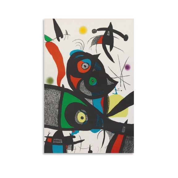 Joan Miro Obras Animales Prints Wall Art Poster Canvas Art Poster and Wall Art Picture Print Modern Family bedroom Decor Posters 08x12inch(20x30cm)