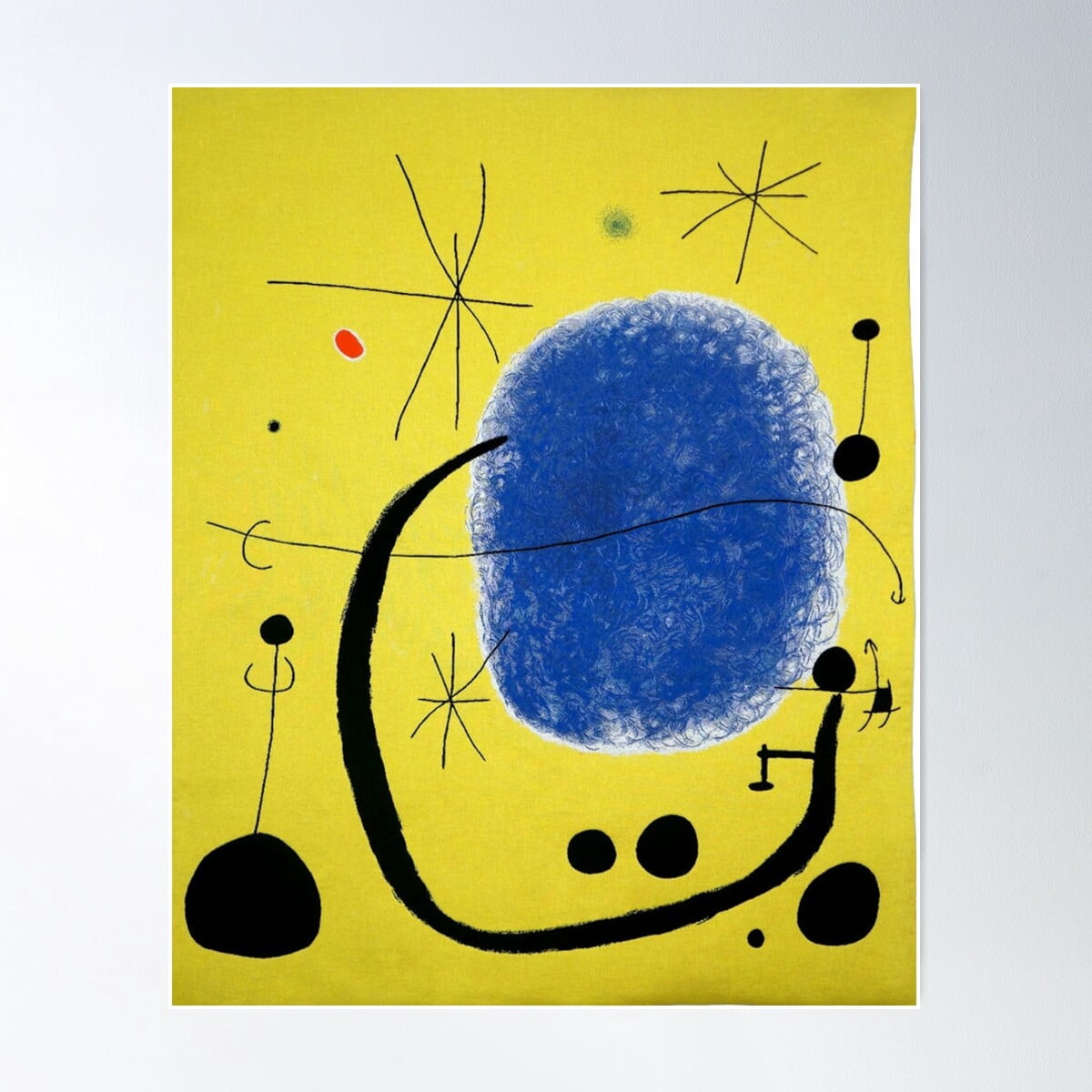 Joan Miro The Gold Of The Azure Alternative Poster Wall Art, Modern
