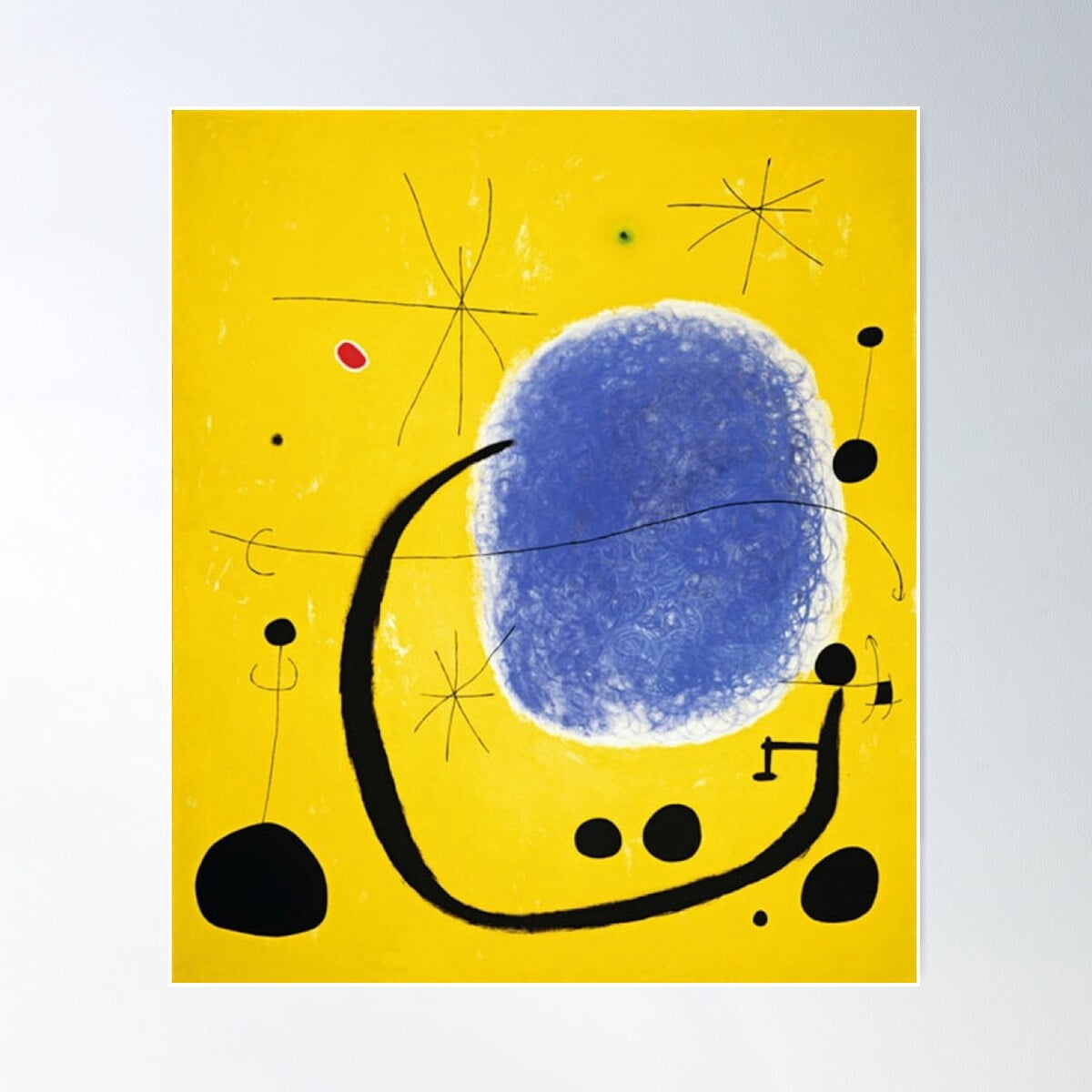 Joan Miro The Gold Of The Azure Poster Wall Art, Modern Wall Decor For