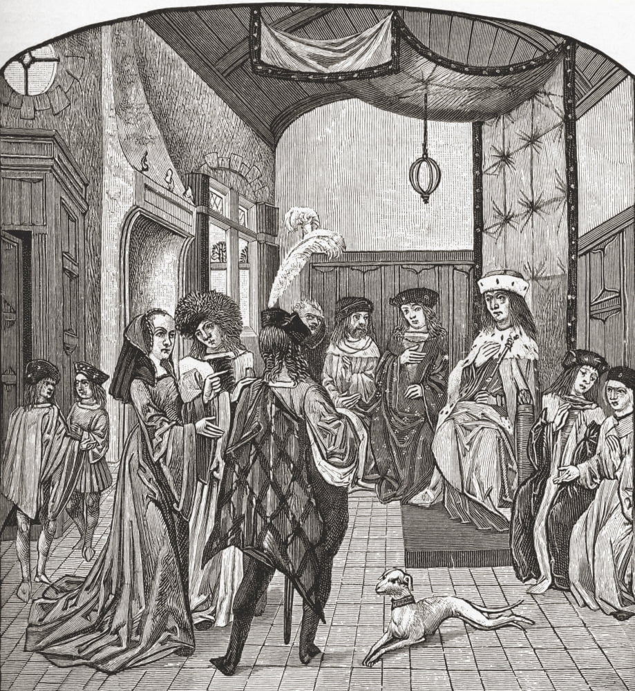 Joan Of Arc Before The Dauphin At Chinon France 1429 Saint Joan Of Arc Or The Maid Of Orl Canvas Art - Ken Welsh Design Pics (14 x 15)