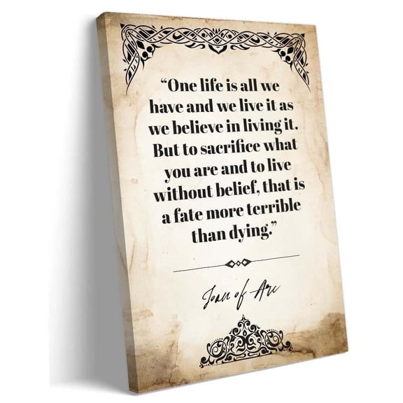 Joan Of Arc Quotes Poster Prints Inspirational Posters Printed Canvas Decorative Kitchen Wall Art Home Pictures For Bathroom Giclee Painting
