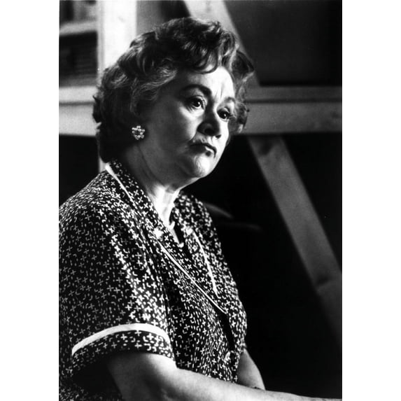 Joan Plowright wearing Floral Blouse in a Classic Candid Portrait Photo Print (24 x 30)