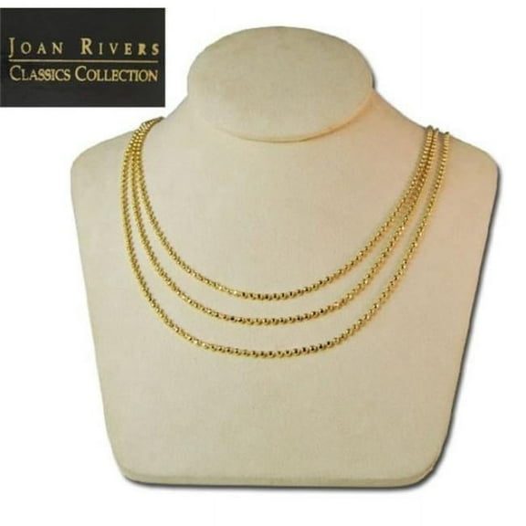 Joan Rivers Three Strand Stunning Gold Tone Bib Necklace