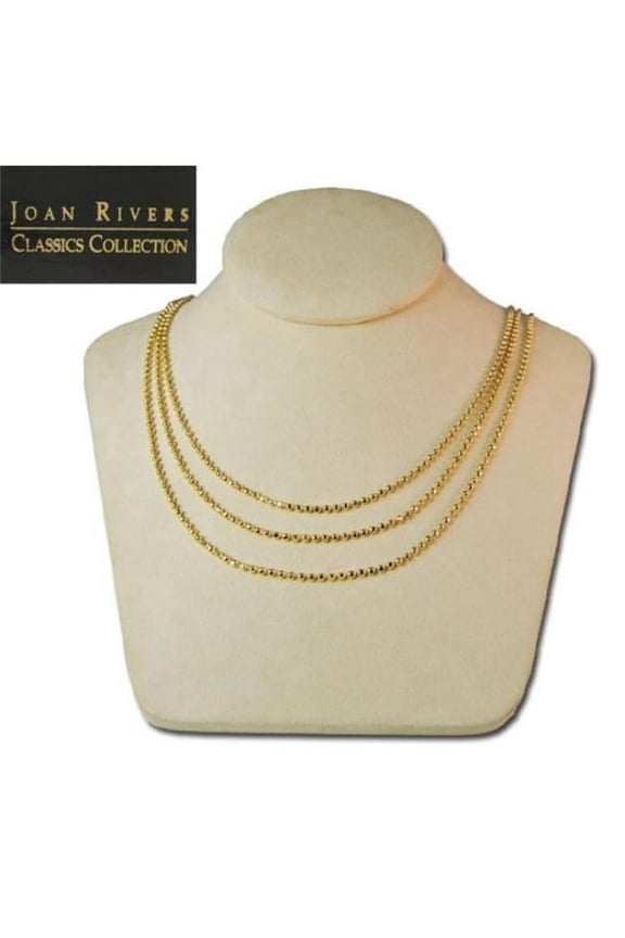 Joan Rivers Three Strand Stunning Gold Tone Bib Necklace