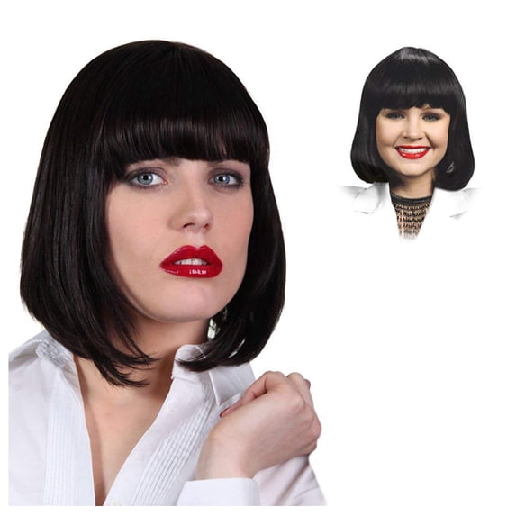 Joan Short Pageboy color AUBURN - Enigma Wigs Straight Bangs Curled Ends Women Page Bob Cosplay Disco Bundle Costume Wig Care Guide