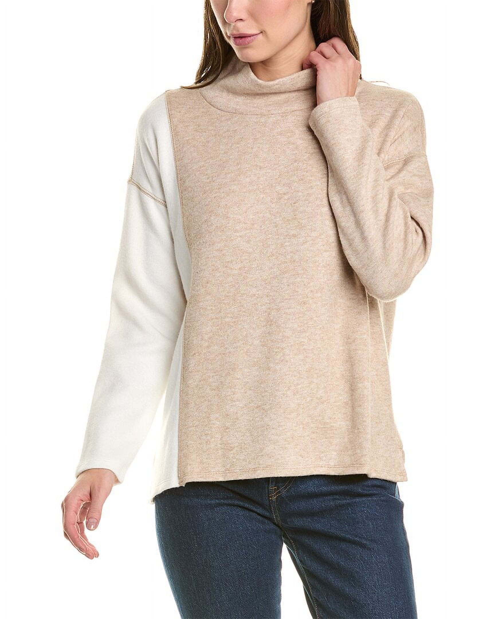 Joan Vass New York womens Joan Vass Funnel Neck Sweater L Walmart
