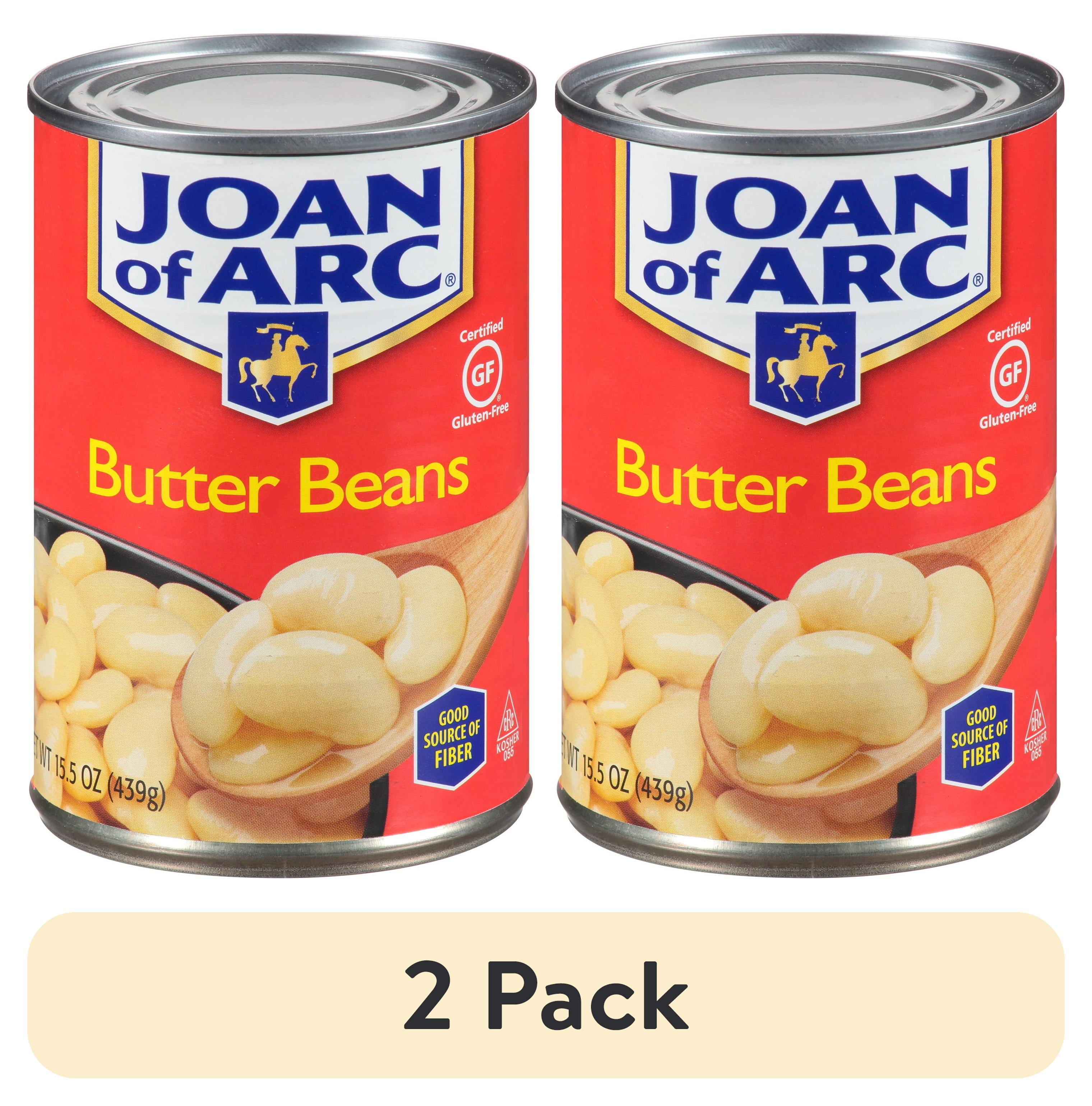 (2 pack) Joan of Arc Butter Beans, Gluten-Free, 15.5 oz Can - Walmart.com