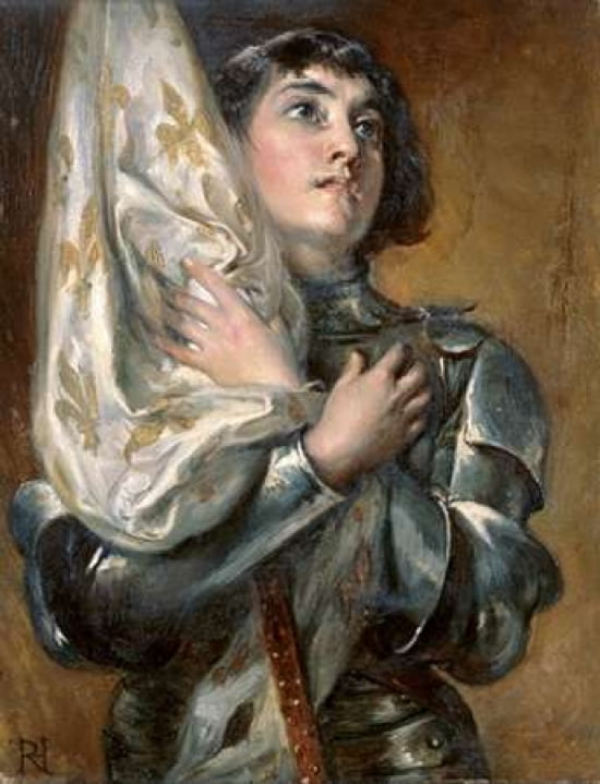 Joan of Arc Canvas Art - Robert Alexander Hillingford (22 x 28)