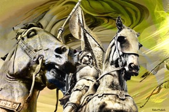 Joan of Arc Canvas Art - Robert Michaels (19 x 13)