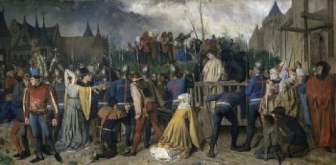 Joan of Arc Led to the Execution ca1867 Isidore Patrois (1815-1884French) Musee des Beaux-Arts Rouen Canvas Art - Isidore Patrois (18 x 24)