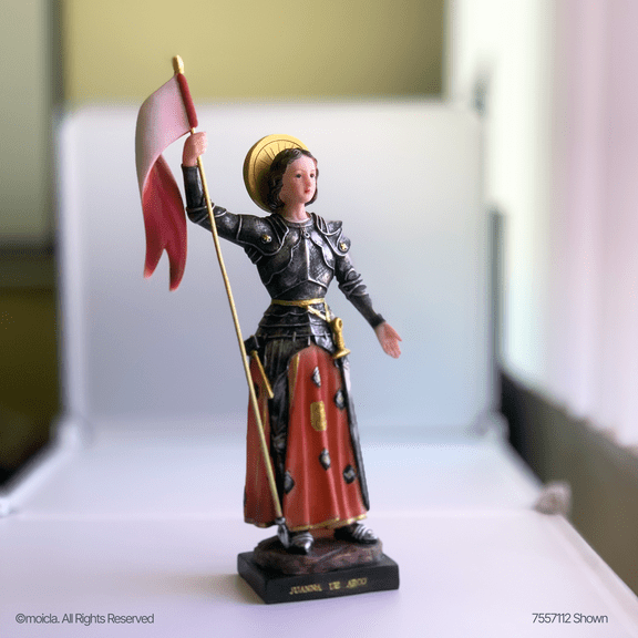 Joan of Arc Resin Statue - 12 in. tall Catholic Figurine