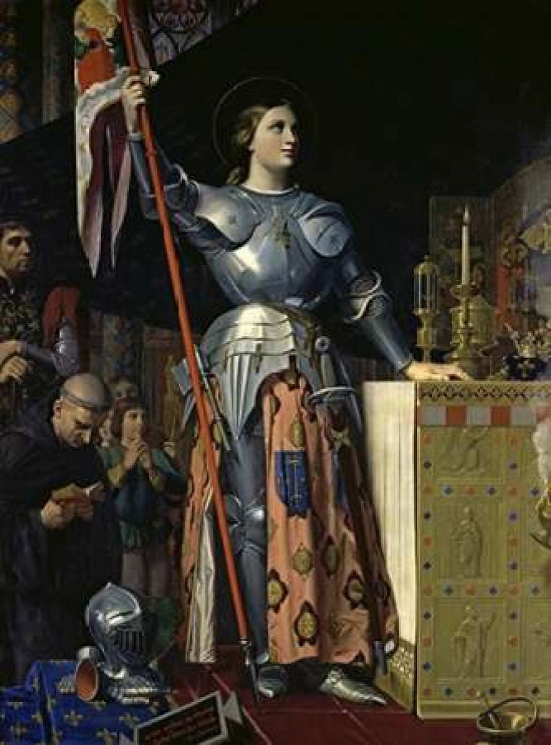 Joan of Arc at the Coronation of Charles VII Canvas Art - Jean Auguste Dominique Ingres (22 x 28)
