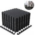 thumbnail image 1 of JoanKaren 0.75" Thick Puzzle Exercise Equipment Mat,12 Tiles,48 Sq ft EVA Foam Interlocking Tiles for Exercise,Gymnastics, and Home Gym Protective Flooring in Blue, 1 of 7