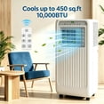thumbnail image 1 of JoanKaren 10000 BTU Portable Air Conditioner,Up to 450 Sq. Ft. Ultra Quiet 3-in-1 Standing AC Unit with Cooling,Dehumidifier & Fan,Energy-Saving,Window Kit, 1 of 10
