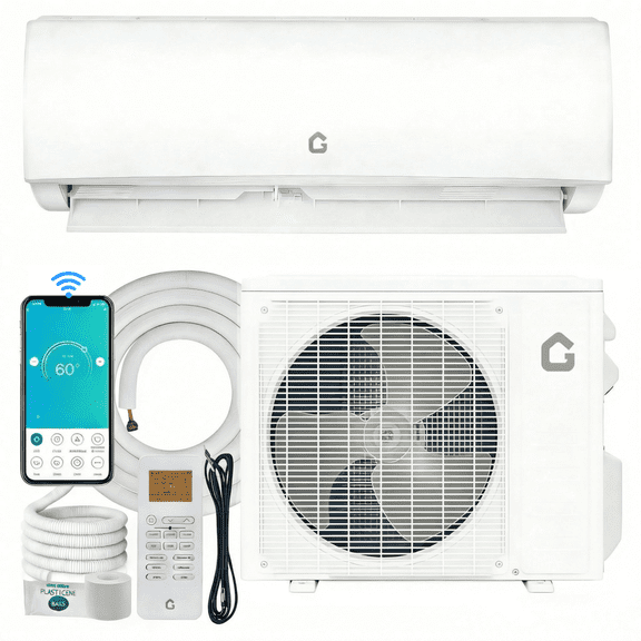 JoanKaren 11500 BTU Mini Split Air Conditioner & Heater,115V WIFI Enabled Energy Efficient Split Unit AC,Cools Up to 750 Sq.Ft