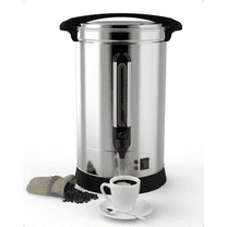 JoanKaren 120 Cups Commercial Coffee Urn and Hot Beverage Dispenser,Stainless Steel&Quick Brewing,18L(4.8 Gallon)