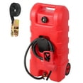 thumbnail image 1 of JoanKaren 15 Gallon Portable Gas Fuel Tank,Container Caddy Tank with Siphon Pump,10ft Hose,6in Wheels & Lockable Lid,Gasoline Can for Boats,Cars, Motorcycle,Red, 1 of 8