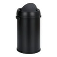 thumbnail image 1 of JoanKaren 17.19 Gallon Round Swing Top Trash Can,Stainless Steel Commercial Grade Garbage Bin,Domed Push To Open Lid Wastebasket,65L,Black, 1 of 9