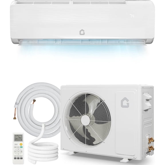 JoanKaren 18000 BTU Mini Split Air Conditioner & Heater,230V 19 SEER2 Ductless Inverter AC,Cool Up to 1250 Sq.Ft,White