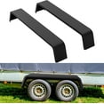 thumbnail image 1 of JoanKaren 2 Pack Tandem Axle Trailer Fenders Steel 14 Gauge Diamond Tread Plate,Fit 13"-15" Tires,Black, 1 of 6