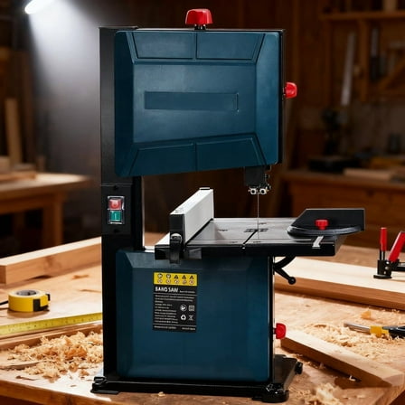 JoanKaren 3-Amp & 8-Inch Band Saw,1800FPM Benchtop Bandsaw with Removable Safty Key for Woodworking