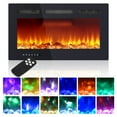 thumbnail image 1 of JoanKaren 30" Electric Fireplace,Ultra Thin Wall Mounted Recessed Heater,Touch & Remote Control,750/1500w,12 Flame Colors,Adjustable Brightness&Timer&Low-Noise Design, 1 of 8
