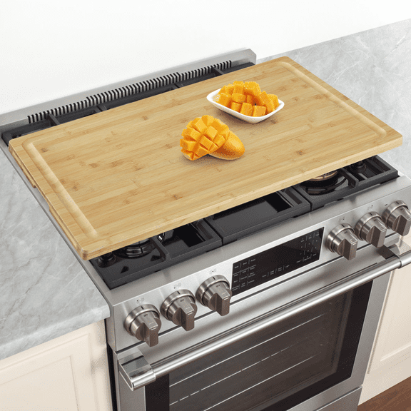 JOANKAREN Bamboo Juice Grooves 30" x 20" x 3" Cutting Boards with Removable Legs