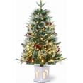 thumbnail image 1 of JoanKaren 3ft Mini Christmas Trees,Pre-Lit Artificial Xmas Tree with 78 Led Lights,8-Mode,Snowman Light Base, 1 of 9