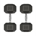 thumbnail image 1 of JoanKaren 45lbs Hex Dumbbell Set of 2 with Rubber Encased Coating&Textured Carbon Steel Handle,Anti-Roll Weights for Home Gym Strength Training, 1 of 8