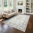 thumbnail image 1 of JoanKaren 5'x7'Area Rugs,Modern Floral Printed Rug for Living Room,Machine Washable,Non-Slip Backing Stain Resistant Farmhouse Floor Cover,Beige, 1 of 10