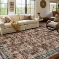 thumbnail image 1 of JoanKaren 5'x7' Area Rugs,Vintage Floral Print Living Room Rug with Non Slip TPR Backing,Foldable & Washable Floor Mat,Red, 1 of 10