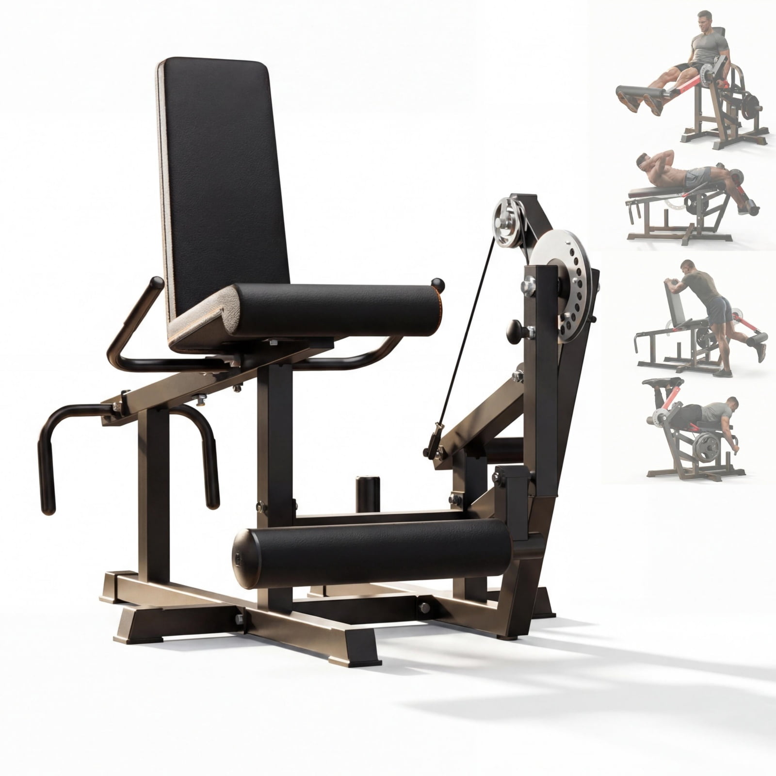 JoanKaren 6-in-1 Leg Extension and Curl Machine,700LB Adjustable Leg ...