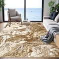 thumbnail image 1 of JoanKaren 6'x9' Machine Washable Abstract Area Rugs,Soft Large Modern Marble Rug for Living Room Bedroom Dining Room Office with Non Slip,Brown, 1 of 8